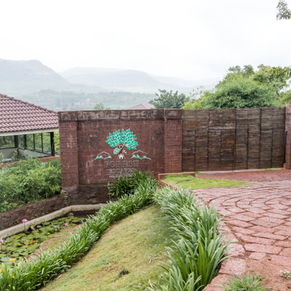 Brick pathway leads to the  resport gate